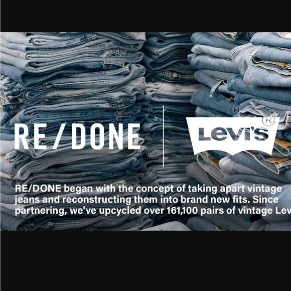 NWT Levi's Re/Done High Rise Washed Black - Picture 4 of 4